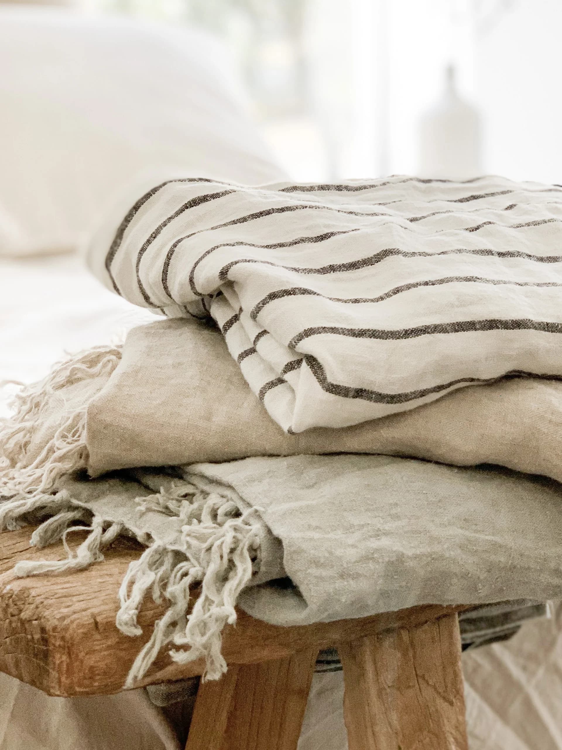Linen Throw Blanket